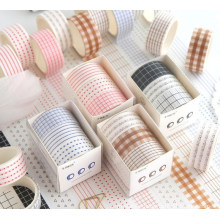 Simple Style Plaid Washi Masking Tape for DIY, Bullet Journal, Craft, Gift Wrapping, Scrapbooking